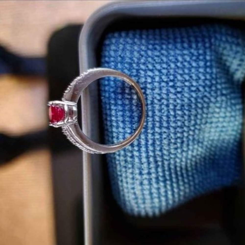 Ruby Ring With Diamond Accents - image 5